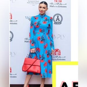 Floral Blue and Red Women's Dress by River Island